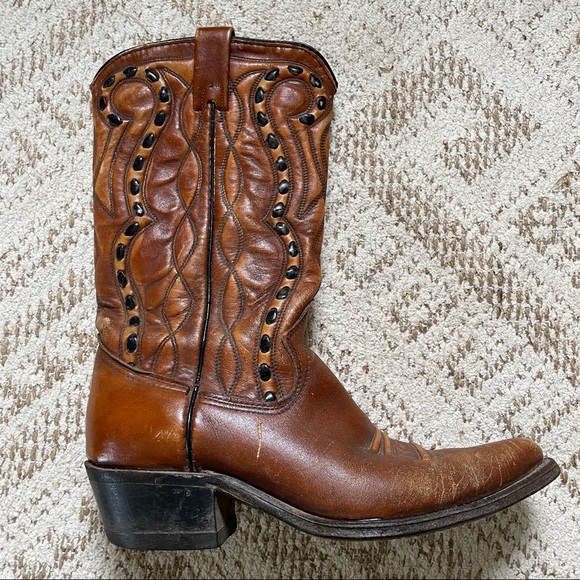 Vintage Leather Cowboy Boots - Picture 3 of 12